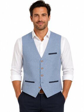 NWT "A FISH NAMES FRED" Blue Vest - 40